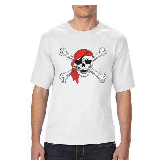 Big Men's T-Shirt - Jolly Roger Skull & Crossbones