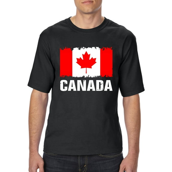 MmF - Big Men's T-Shirt, up to Tall Size 3XLT - Canada Flag