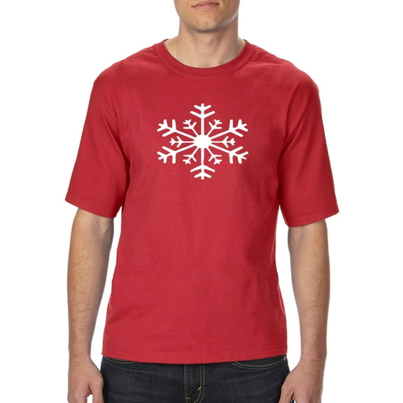 MmF - Big Men's T-Shirt, up to Tall Size 3XLT - Christmas Snowflake