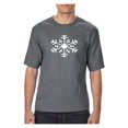 thumbnail image 1 of MmF - Big Men's T-Shirt, up to Tall Size 3XLT - Christmas Snowflake, 1 of 5
