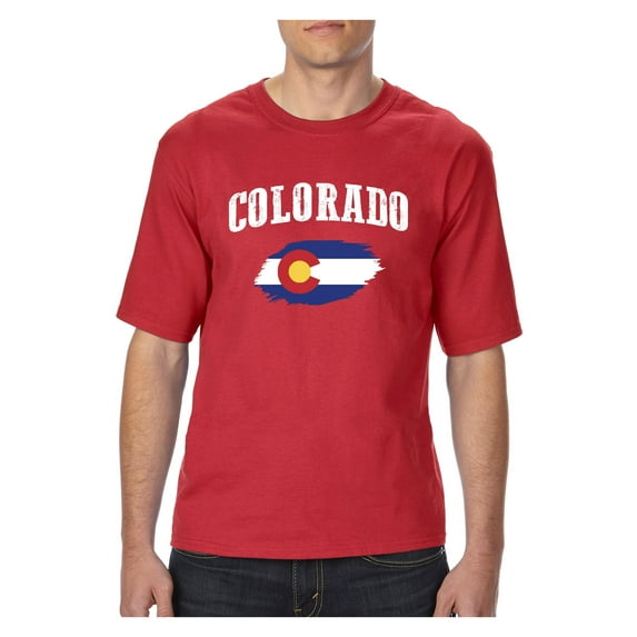 MmF - Big Men's T-Shirt, up to Tall Size 3XLT - Colorado Flag