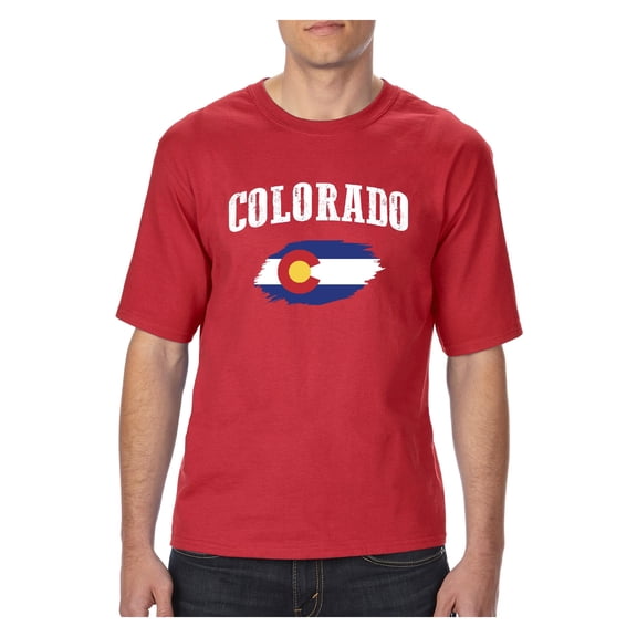 MmF - Big Men's T-Shirt, up to Tall Size 3XLT - Colorado Flag