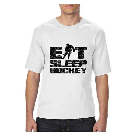 MmF - Big Men's T-Shirt, up to Tall Size 3XLT - Eat Sleep Hockey