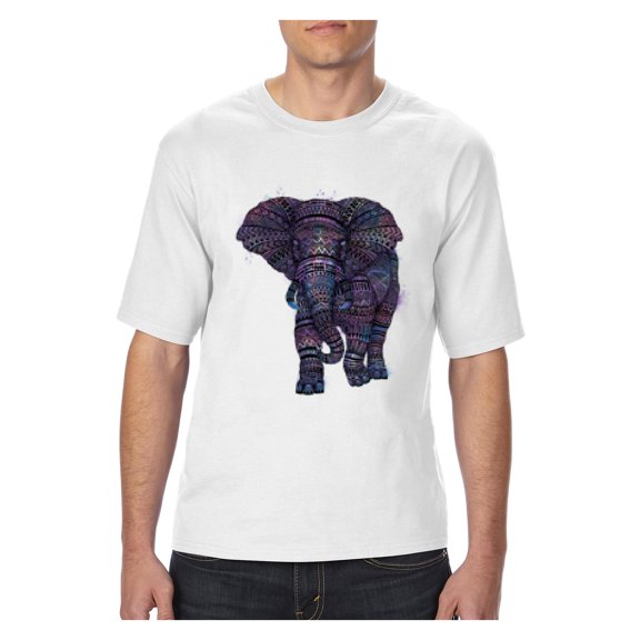 MmF - Big Men's T-Shirt, up to Tall Size 3XLT - Elephant