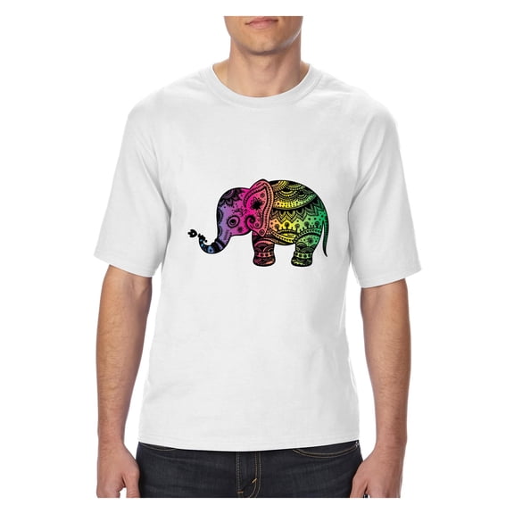 MmF - Big Men's T-Shirt, up to Tall Size 3XLT - Elephant