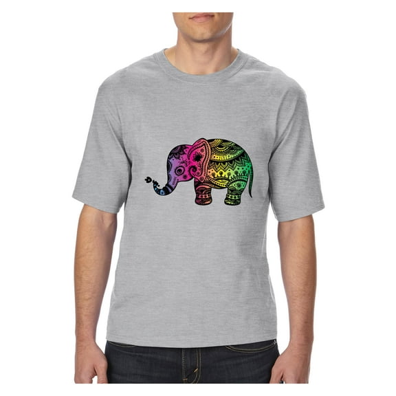 MmF - Big Men's T-Shirt, up to Tall Size 3XLT - Elephant