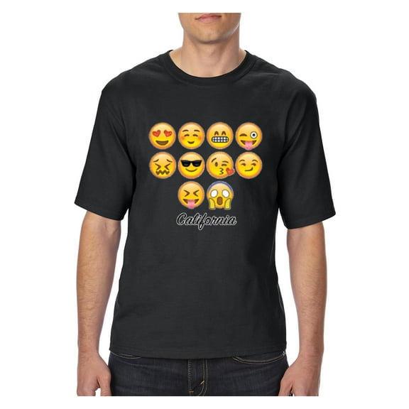 MmF - Big Men's T-Shirt, up to Tall Size 3XLT - Emoji Entourage