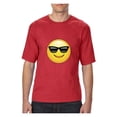 thumbnail image 1 of MmF - Big Men's T-Shirt, up to Tall Size 3XLT - Emoji with Sunglasses, 1 of 5