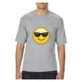 thumbnail image 1 of MmF - Big Men's T-Shirt, up to Tall Size 3XLT - Emoji with Sunglasses, 1 of 5