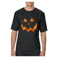 thumbnail image 1 of MmF - Big Men's T-Shirt, up to Tall Size 3XLT - Halloween Costume Pumpkin Face, 1 of 5