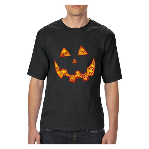 MmF - Big Men's T-Shirt, up to Tall Size 3XLT - Halloween Costume Pumpkin Face