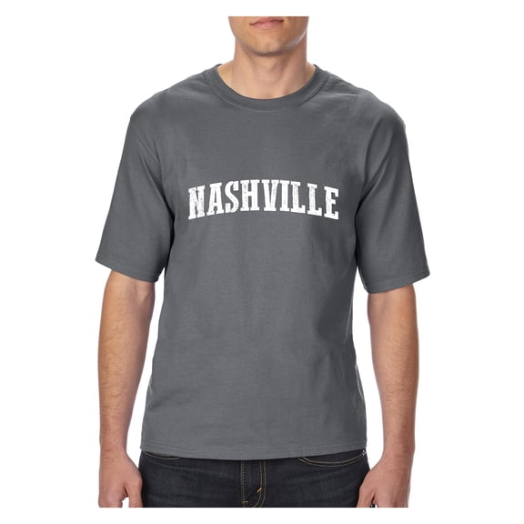 MmF - Big Men's T-Shirt, up to Tall Size 3XLT - Nashville Tennessee Flag