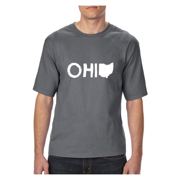 MmF - Big Men's T-Shirt, up to Tall Size 3XLT - Ohio Map