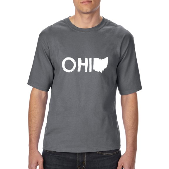 MmF - Big Men's T-Shirt, up to Tall Size 3XLT - Ohio Map