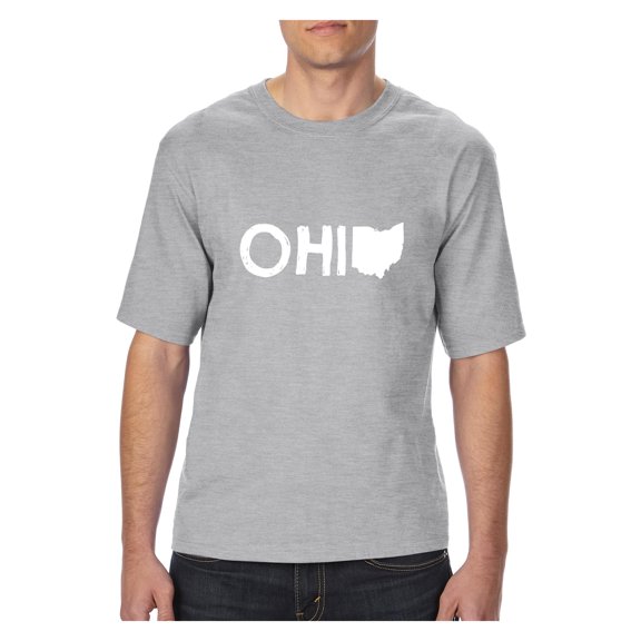 MmF - Big Men's T-Shirt, up to Tall Size 3XLT - Ohio Map