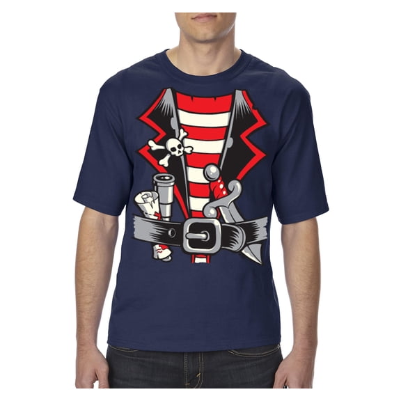 MmF - Big Men's T-Shirt, up to Tall Size 3XLT - Pirate Costume