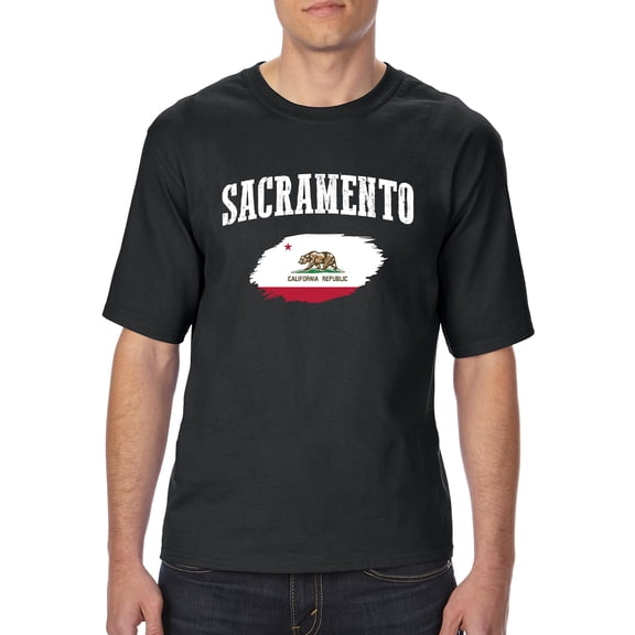 MmF - Big Men's T-Shirt, up to Tall Size 3XLT - Sacramento