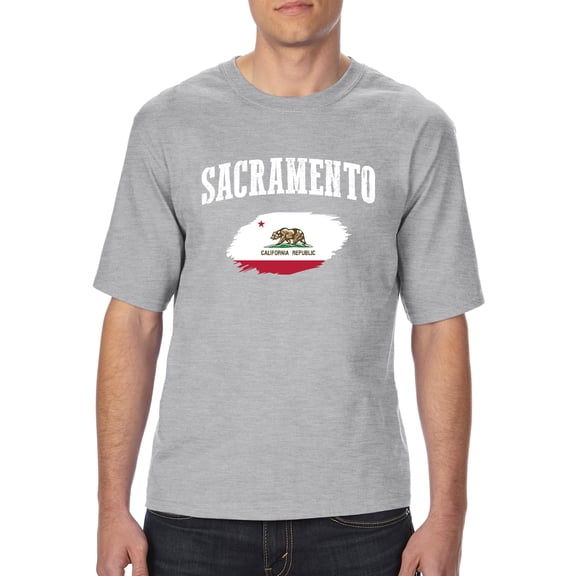 MmF - Big Men's T-Shirt, up to Tall Size 3XLT - Sacramento