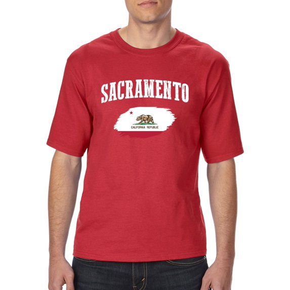 MmF - Big Men's T-Shirt, up to Tall Size 3XLT - Sacramento