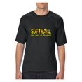 thumbnail image 1 of MmF - Big Men's T-Shirt, up to Tall Size 3XLT - Softball Play Hard or Go Home, 1 of 5