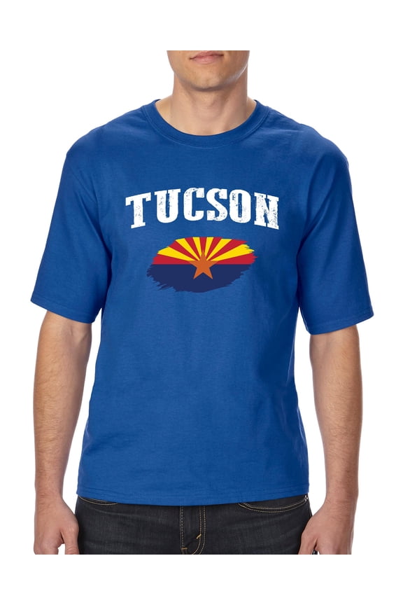 MmF - Big Men's T-Shirt, up to Tall Size 3XLT - Tucson Arizona Flag