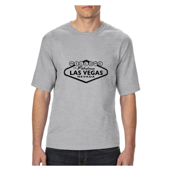MmF - Big Men's T-Shirt, up to Tall Size 3XLT - Welcome to Las Vegas Nevada