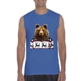 thumbnail image 1 of MmF - Men's Graphic T-Shirt Sleeveless - BEAR IN XMAS UGLY SWEATER, 1 of 5
