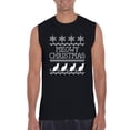 thumbnail image 1 of MmF - Men's Graphic T-Shirt Sleeveless - Christmas Kitten Meowy, 1 of 5