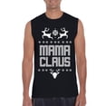 thumbnail image 1 of MmF - Men's Graphic T-Shirt Sleeveless - Christmas Mama Claus Deers, 1 of 5