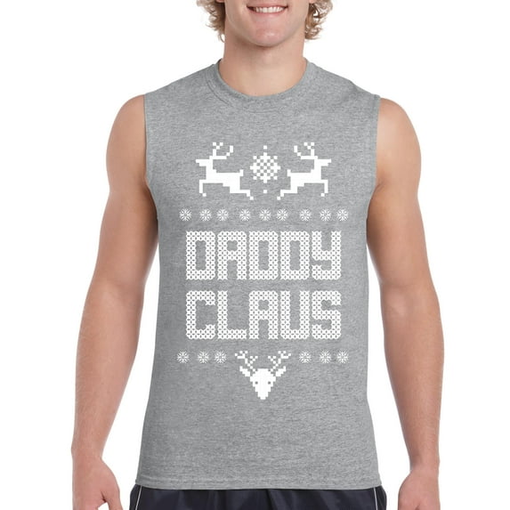 MmF - Men's Graphic T-Shirt Sleeveless - Christmas Santa Claus Daddy