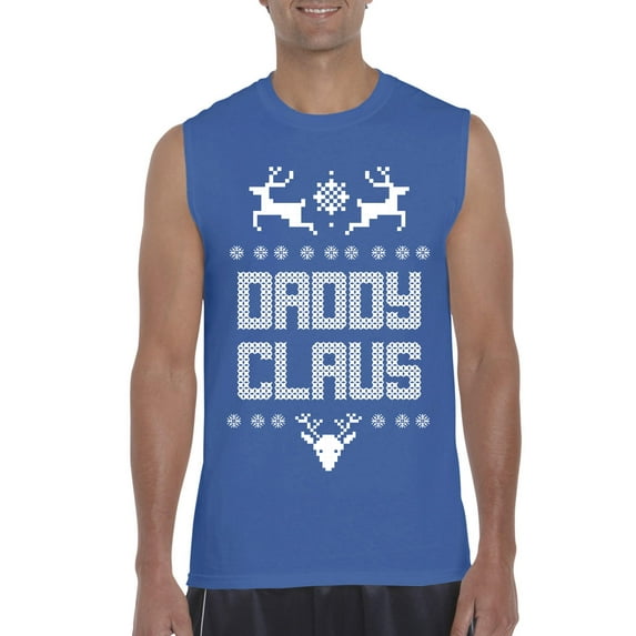 MmF - Men's Graphic T-Shirt Sleeveless - Christmas Santa Claus Daddy