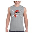 thumbnail image 1 of Men's Graphic T-Shirt Sleeveless - Jolly Roger Skull & Crossbones, 1 of 5