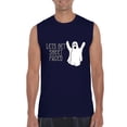 thumbnail image 1 of MmF - Men's Graphic T-Shirt Sleeveless - Halloween Let`s Get Sheet Faced Ghost, 1 of 5