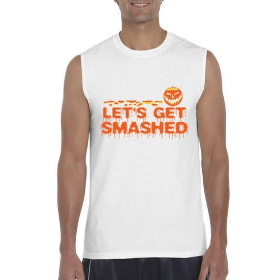 MmF - Men's Graphic T-Shirt Sleeveless - Halloween Let`s Get Smashed