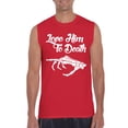 thumbnail image 1 of MmF - Men's Graphic T-Shirt Sleeveless - Halloween Love Him To Death Matching Halloween Couple, 1 of 5