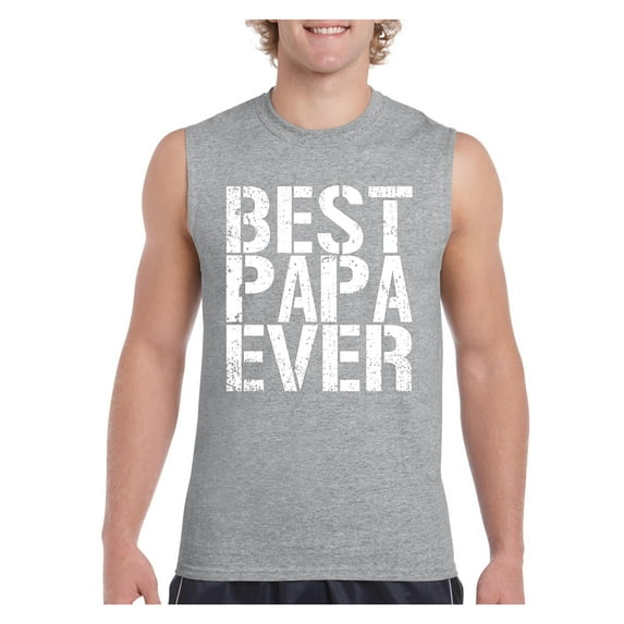 MmF - Men's Graphic T-Shirt Sleeveless, up to Men Size 3XL - Best Papa