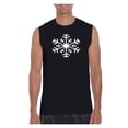 thumbnail image 1 of MmF - Men's Graphic T-Shirt Sleeveless, up to Men Size 3XL - Christmas Snowflake, 1 of 5