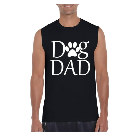 MmF - Men's Graphic T-Shirt Sleeveless, up to Men Size 3XL - Dog Dad