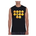 thumbnail image 1 of MmF - Men's Graphic T-Shirt Sleeveless, up to Men Size 3XL - Emoji Entourage, 1 of 5