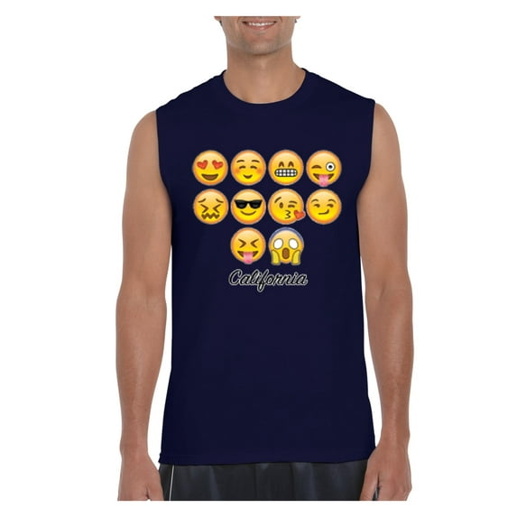 Men's Graphic T-Shirt Sleeveless - Emoji Entourage