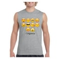 thumbnail image 1 of MmF - Men's Graphic T-Shirt Sleeveless, up to Men Size 3XL - Emoji Entourage, 1 of 2
