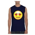 thumbnail image 1 of MmF - Men's Graphic T-Shirt Sleeveless, up to Men Size 3XL - Emoji Heart-Shaped Eyes, 1 of 5