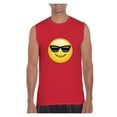 thumbnail image 1 of MmF - Men's Graphic T-Shirt Sleeveless, up to Men Size 3XL - Emoji with Sunglasses, 1 of 5