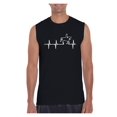 thumbnail image 1 of MmF - Men's Graphic T-Shirt Sleeveless, up to Men Size 3XL - Heartbeat Horses, 1 of 5