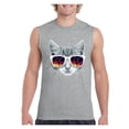 thumbnail image 1 of MmF - Men's Graphic T-Shirt Sleeveless, up to Men Size 3XL - Kitty, 1 of 2