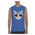thumbnail image 1 of MmF - Men's Graphic T-Shirt Sleeveless, up to Men Size 3XL - Kitty, 1 of 2