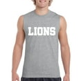 thumbnail image 1 of MmF - Men's Graphic T-Shirt Sleeveless, up to Men Size 3XL - Lions, 1 of 2