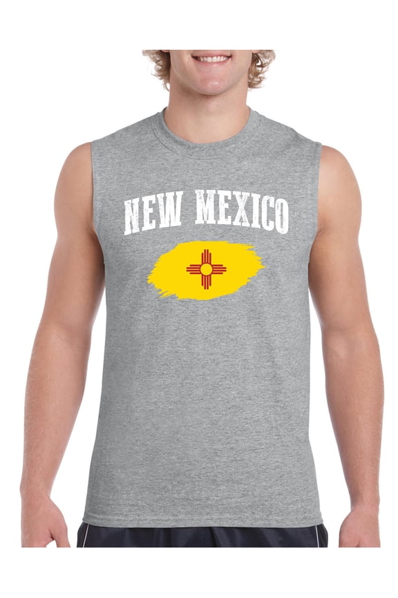 MmF - Men's Graphic T-Shirt Sleeveless, up to Men Size 3XL - New Mexico