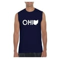 thumbnail image 1 of MmF - Men's Graphic T-Shirt Sleeveless, up to Men Size 3XL - Ohio Map, 1 of 5