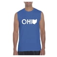 thumbnail image 1 of MmF - Men's Graphic T-Shirt Sleeveless, up to Men Size 3XL - Ohio Map, 1 of 2
